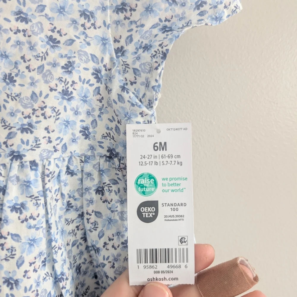 OshKosh B'gosh Blue and White Floral Dress